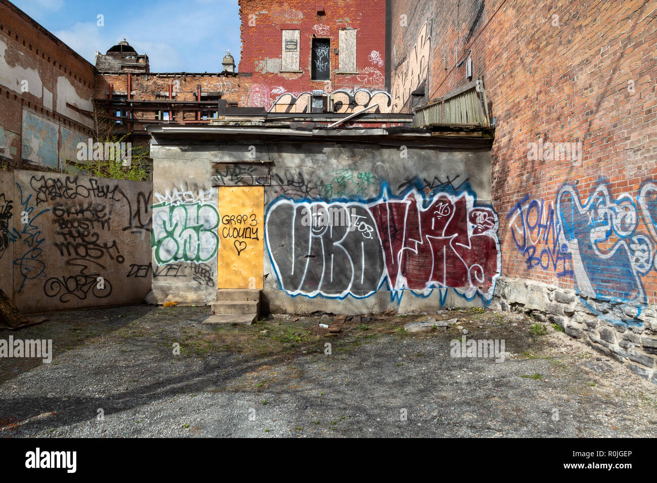 Unabhängige öffentliche Kunst gezielt uncompliant Handeln Stockfoto