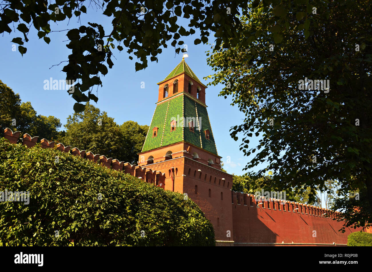 Russland, Moskau, Antike, Architektur, Turm des Moskauer Kreml. Stock Bild Stockfoto