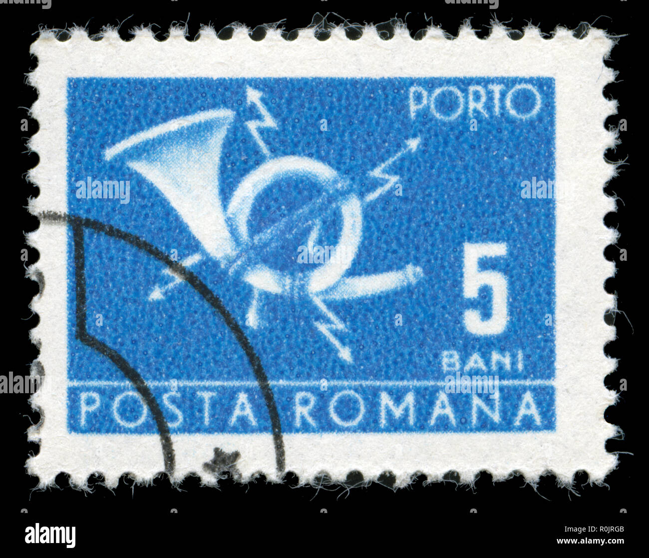 Briefmarke aus Rumänien in die Post und Telekommunikation II-Serie im Jahre 1970 ausgestellt Stockfoto