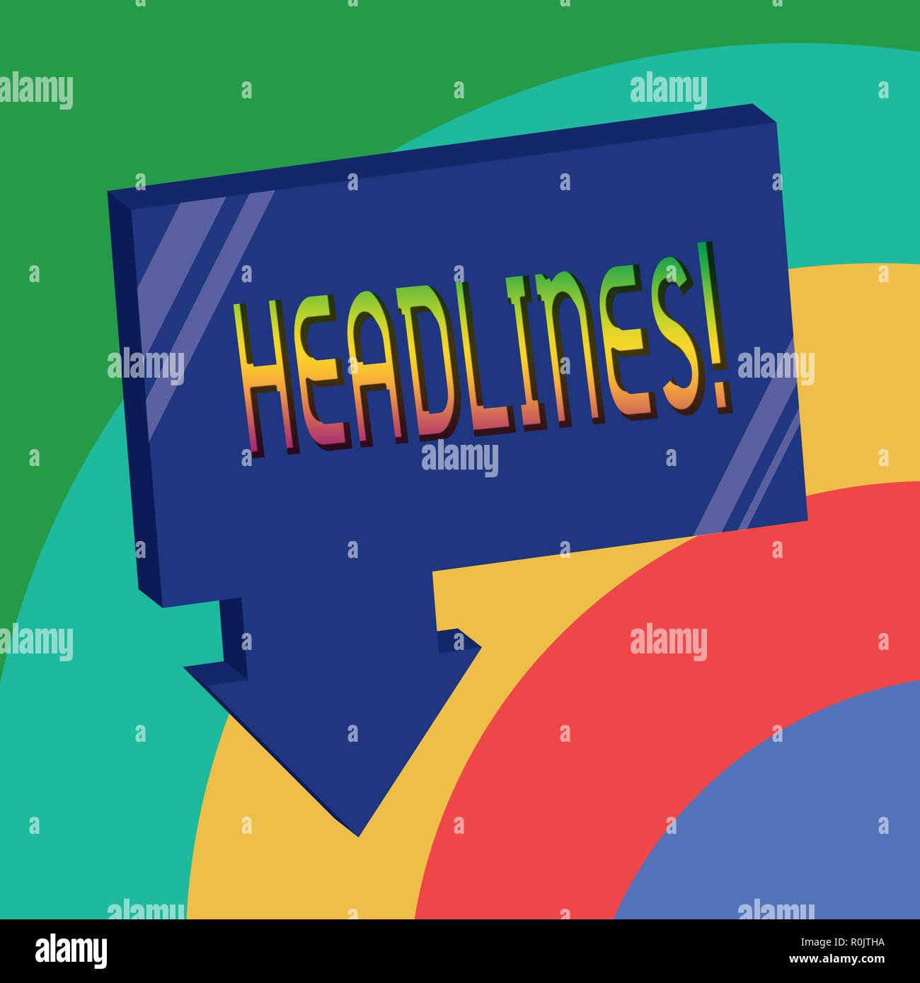 Text Zeichen zeigen Schlagzeilen. Konzeptionelle Foto als Überschrift oben auf der Seite einen Artikel in einer Zeitung oder Zeitschrift. Stockfoto