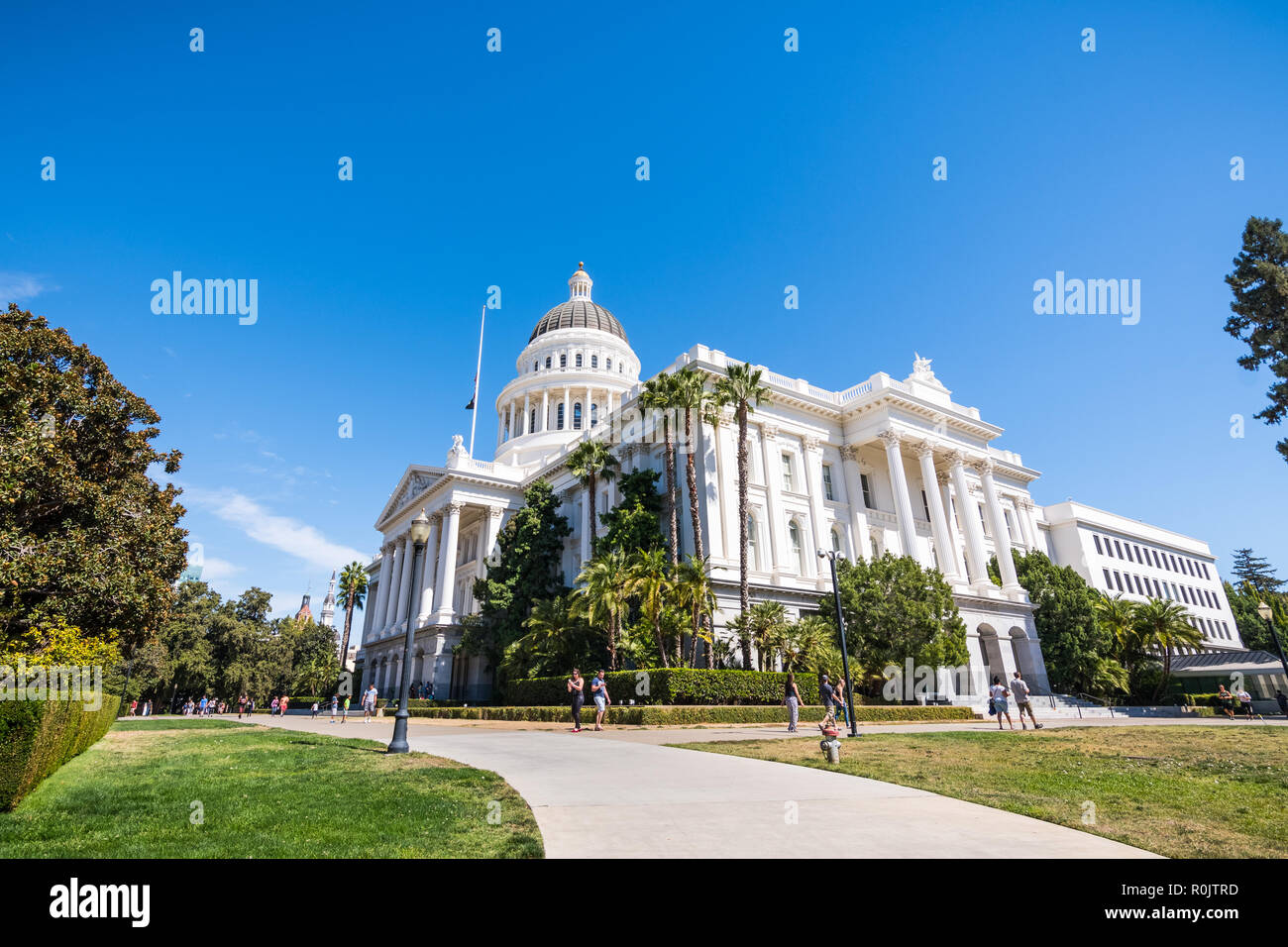 September 22, 2018 in Sacramento/CA/USA - California State Capitol Building und den umliegenden Park Stockfoto