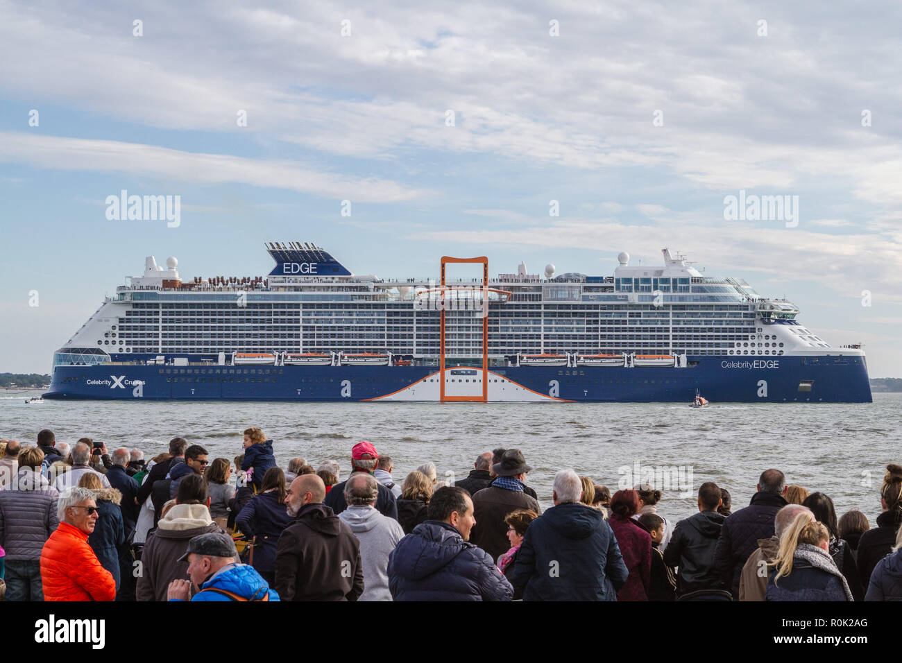 Celebrity Kante ist die erste Kante-Klasse von Celebrity Cruises Kreuzfahrtschiffe. Celebrity Edge betrieben wurde, bei der STX-Werft in Frankreich gebaut Stockfoto
