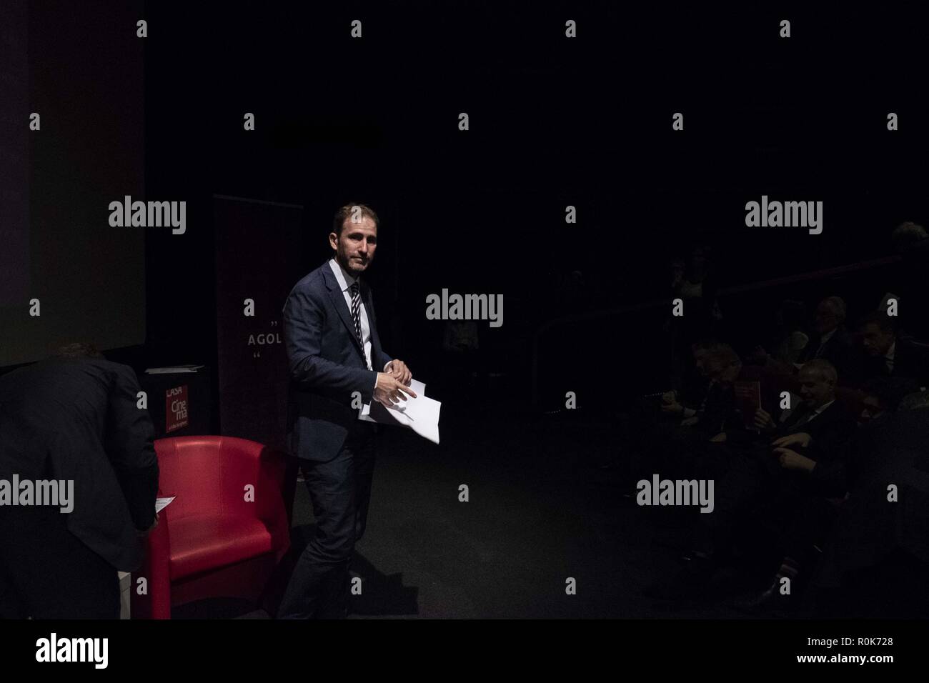 Rom, Italien. 05 Nov, 2018. Davide Casaleggio Präsident des zugehörigen Casaleggio und der Vereinigung Rousseau während einer Konferenz für die Sitzung der AGOL (Verband Junge Opinion Leader). Credit: Matteo Trevisan/Pacific Press/Alamy leben Nachrichten Stockfoto