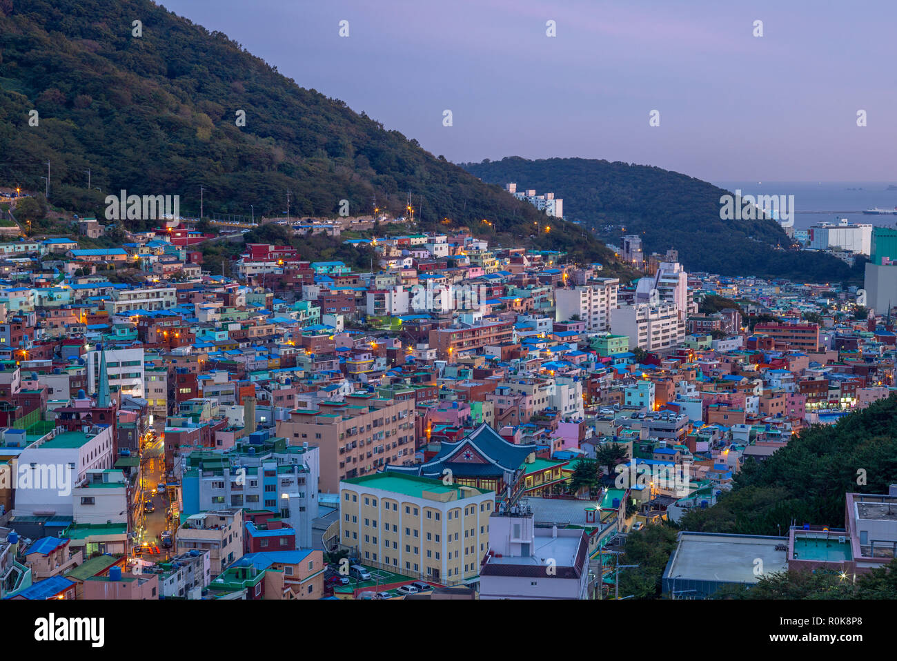 Berühmten Attraktion Gamcheon Culture Village, Korea Stockfoto
