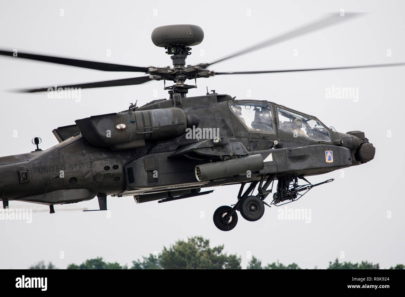 AH-64D Longbow Apache der US-Army in Europa. Stockfoto AH-64D Longbow Apache der US-Army in Europa. Stockfoto