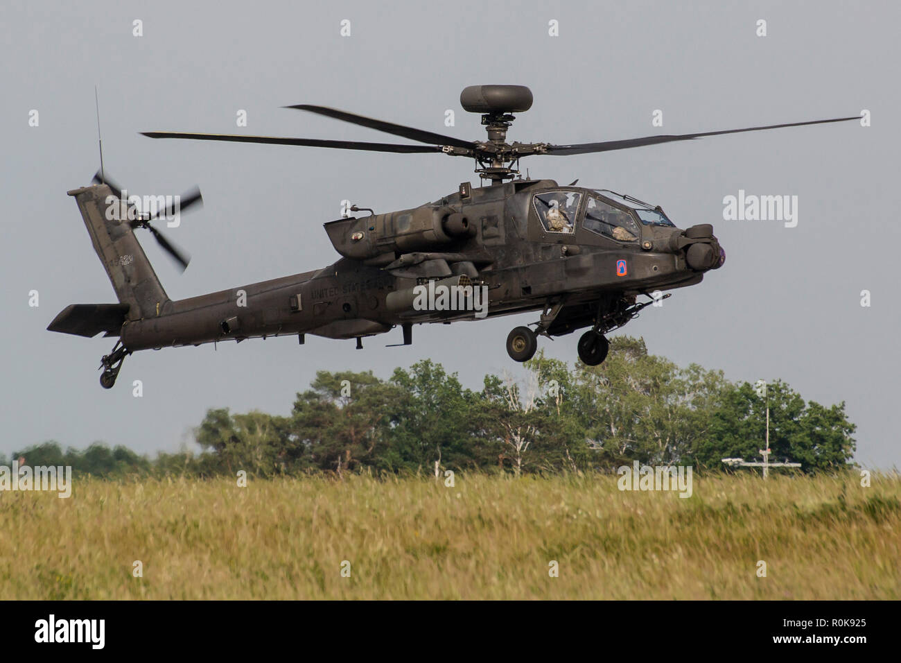 AH-64D Longbow Apache der US-Army in Europa. Stockfoto AH-64D Longbow Apache der US-Army in Europa. Stockfoto