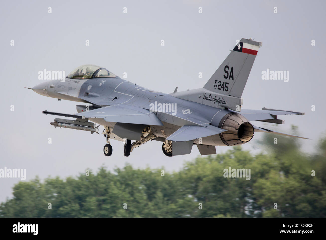 F-16C der Texas Air National Guard. Stockfoto