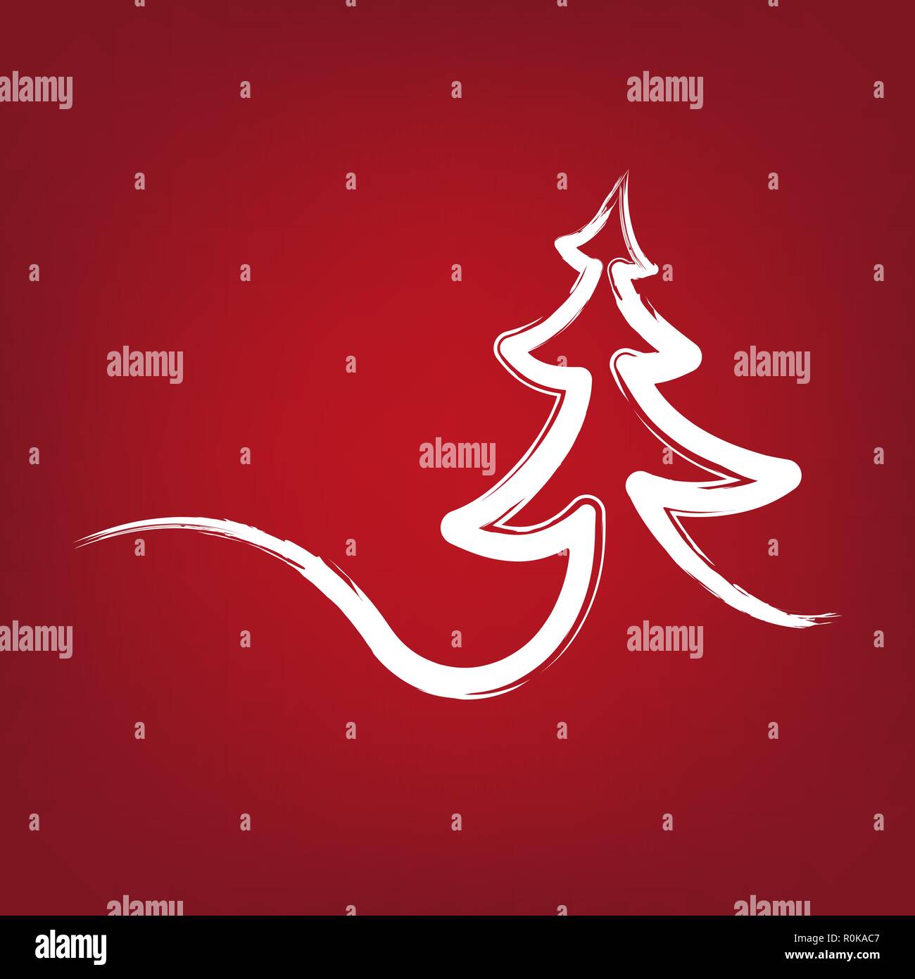 Weihnachten - Baum Anschläge Symbol gezeichnet Vector Illustration Stock Vektor