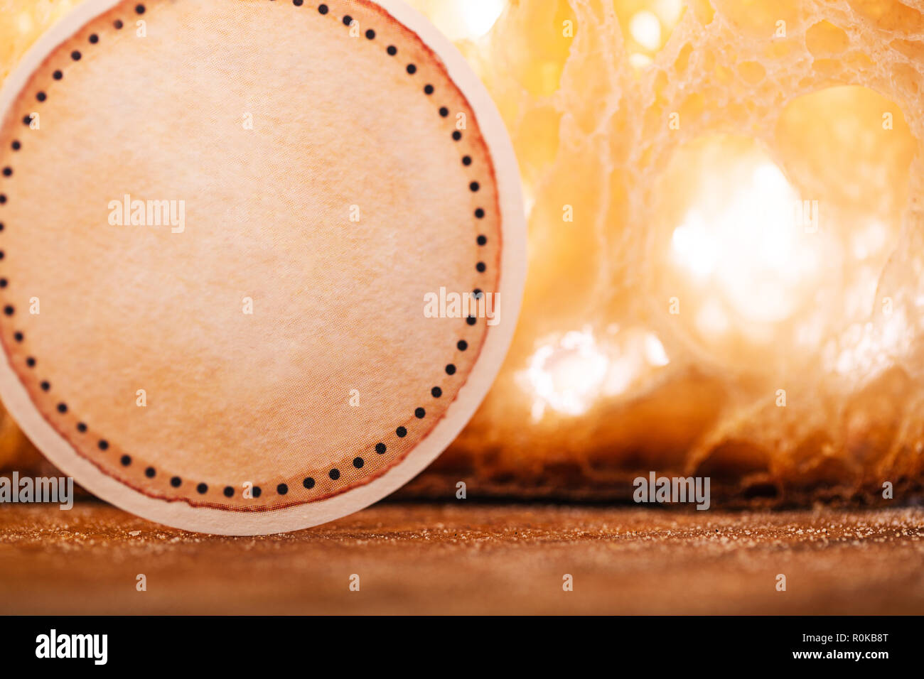 Frisch gebackenes Brot Textur Hintergrund mit Platz für Text. Stockfoto