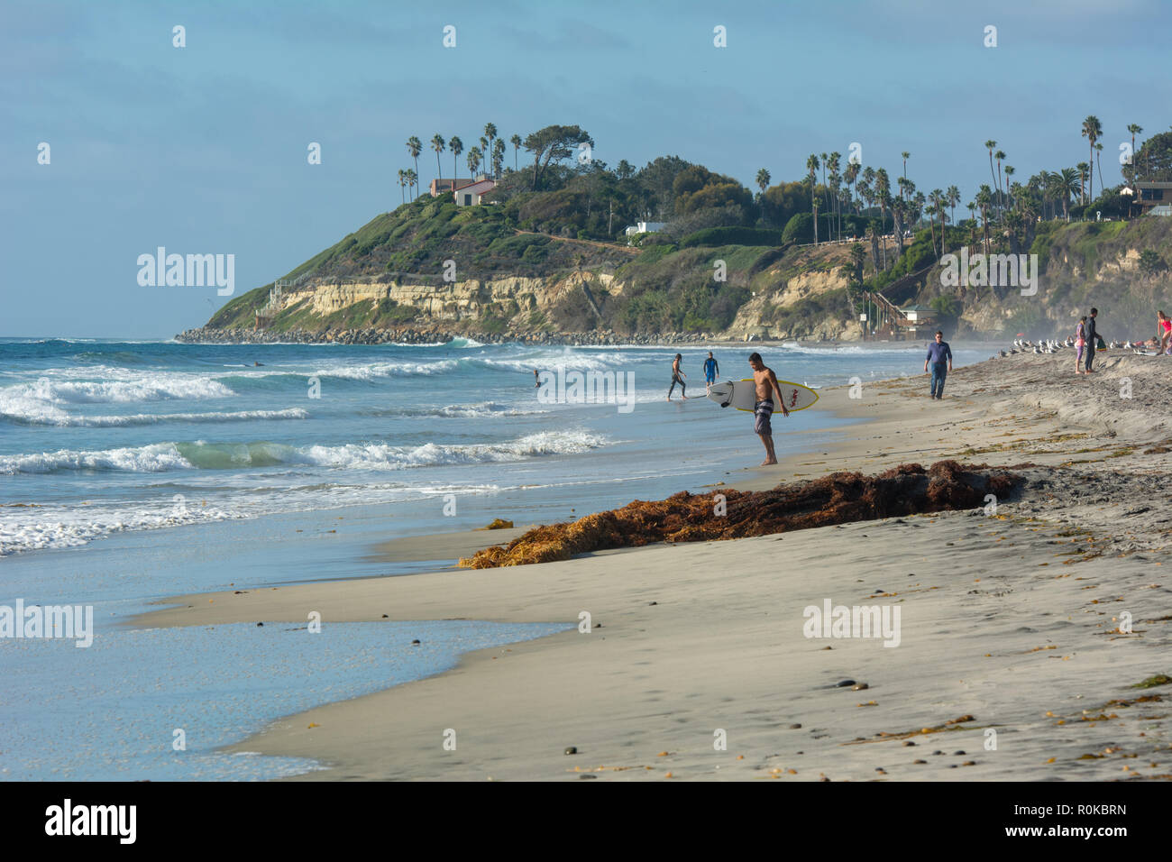 San Elijo State Beach, San Diego, Kalifornien Stockfoto