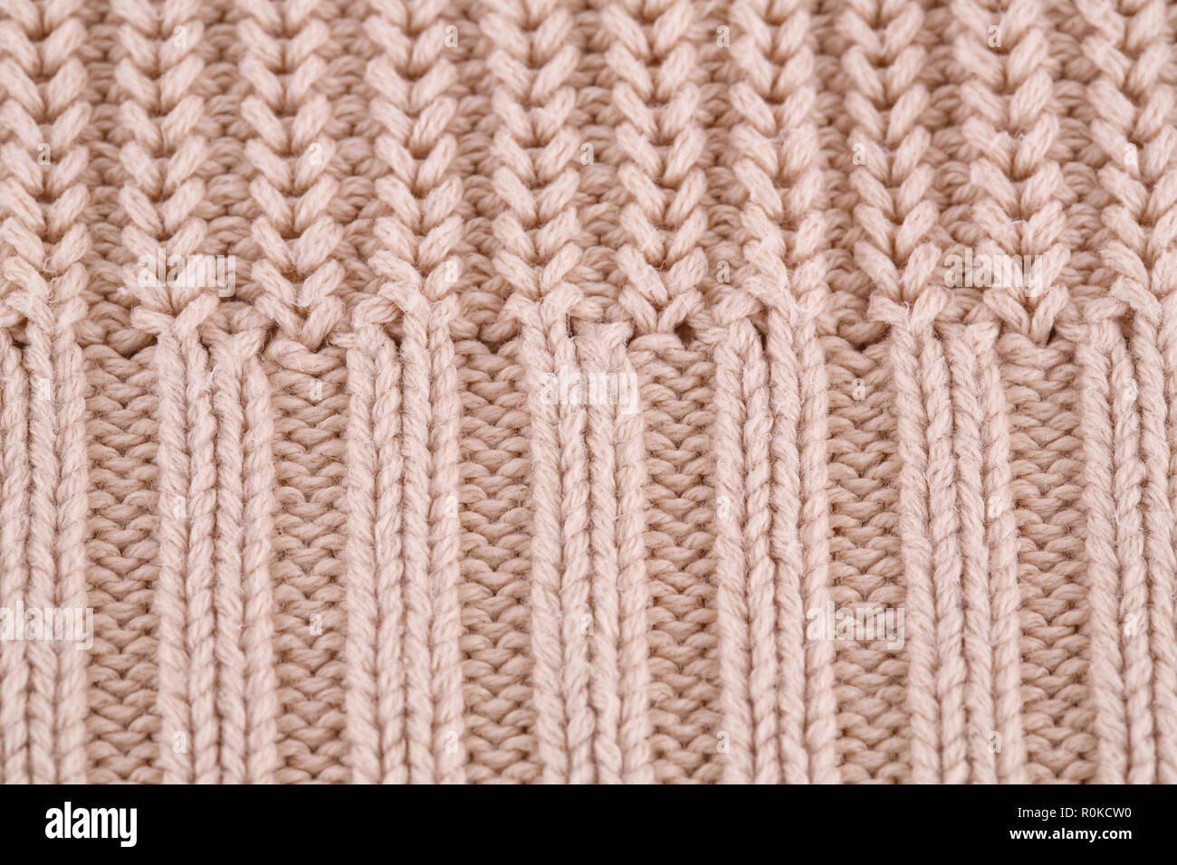 Gestrickte Tuch Closeup Hintergrundbild. Stockfoto