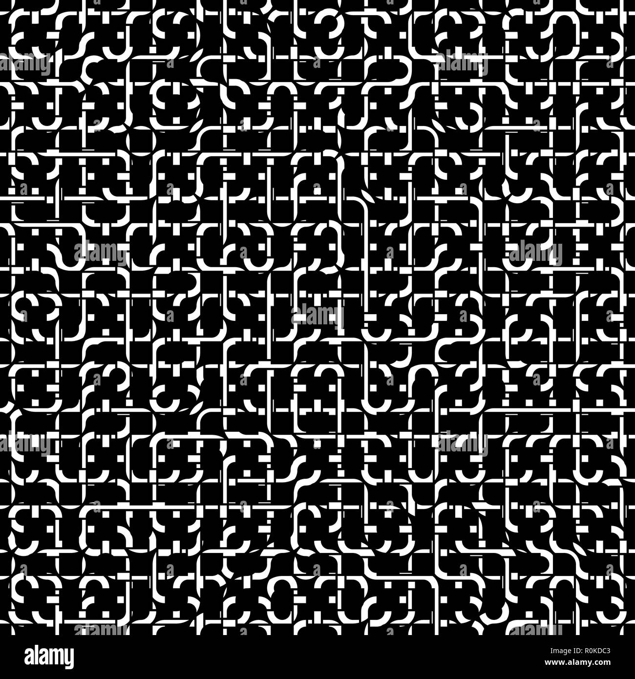Pipeline Grid. Abstrakte geometrische Design von Rohren. industriellen Hintergrund. Architektonische Metall. Nahtlose geometrische Muster. Moderne Textur muster Stockfoto