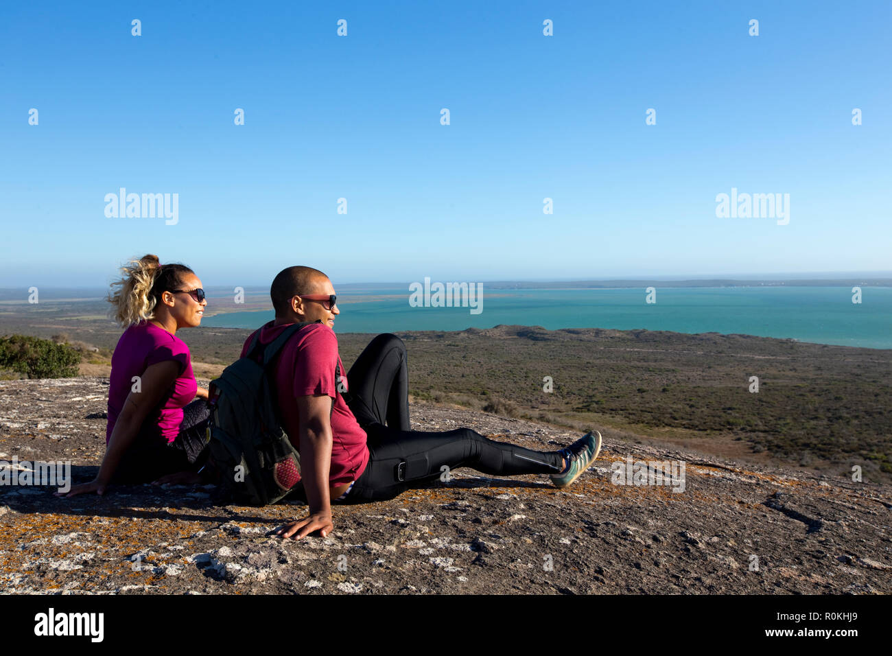 Paar Sightseeing in der West Coast National Park Stockfoto