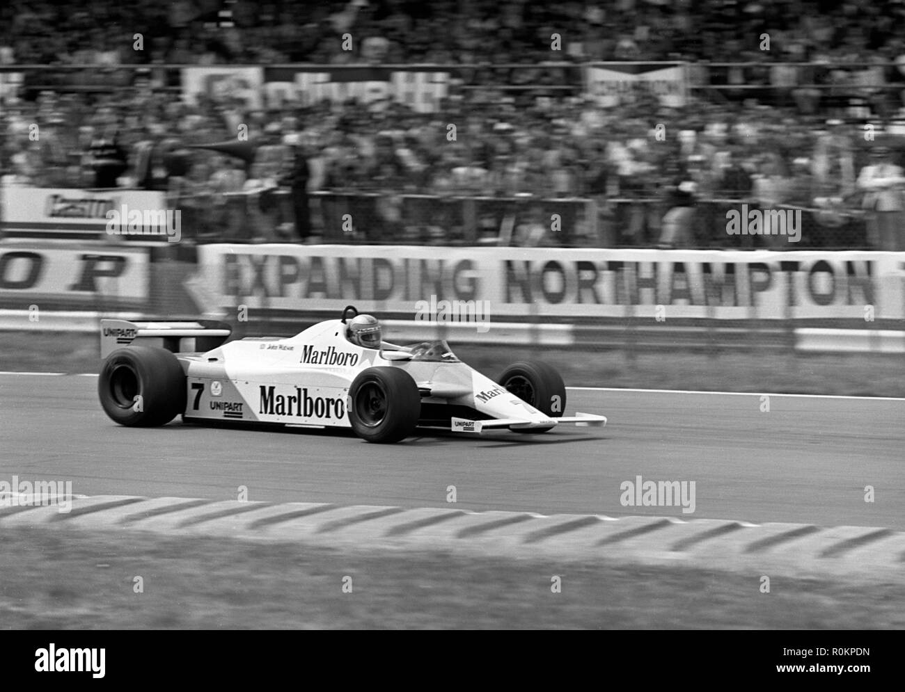 1981 McLaren MP 4-1 John Watson. Gewinner 1981 britischen Grand Prix in Silverstone Stockfoto