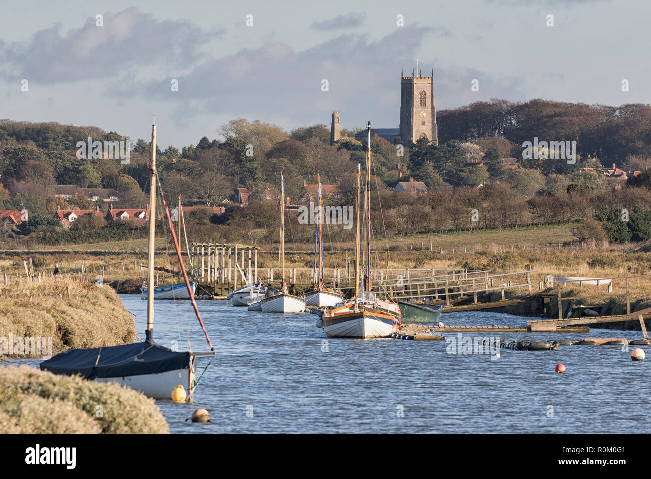 Morston Creek auf der Suche Chanel in Richtung Blakeney, North Norfolk Stockfoto