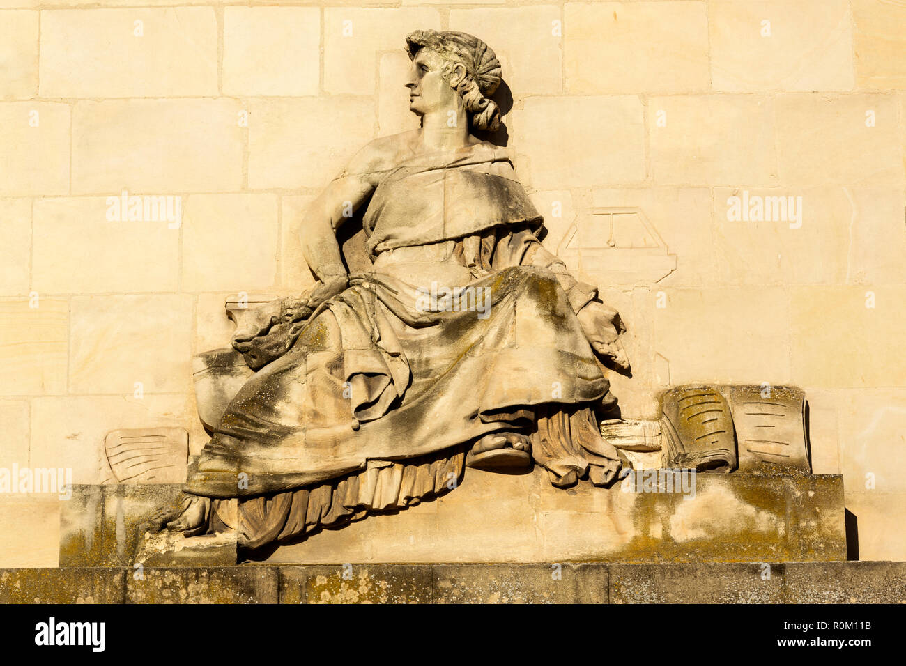 Das alte Gericht Gebäude, Fontette, 1783-1866 erbaut, ist seit 2015 geschlossen. Stockfoto