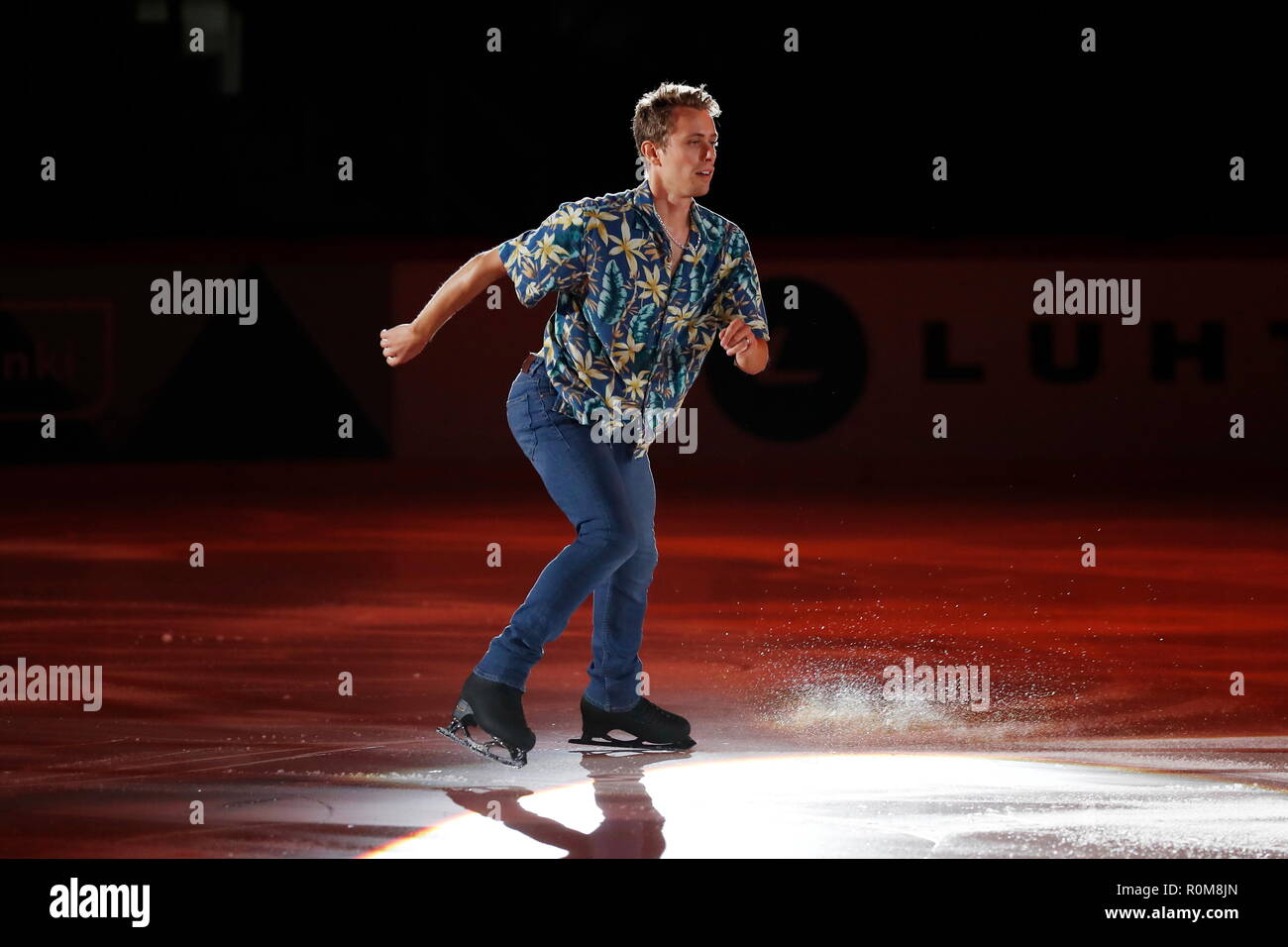 Helsinki, Finnland. 4 Nov, 2018. Michal Brezina (CZE) Eiskunstlauf: ISU Grand Prix 2018/2019 "ISU-GP in Helsinki 2018" Ausstellung Gala an der Helsinki Ice Hall in Helsinki, Finnland. Credit: mutsu Kawamori/LBA/Alamy leben Nachrichten Stockfoto