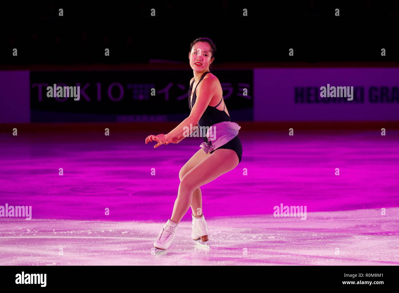 Helsinki, Finnland. 4 Nov, 2018. Angela Wang (USA) Eiskunstlauf: ISU Grand Prix 2018/2019 "ISU-GP in Helsinki 2018" Ausstellung Gala an der Helsinki Ice Hall in Helsinki, Finnland. Credit: mutsu Kawamori/LBA/Alamy leben Nachrichten Stockfoto