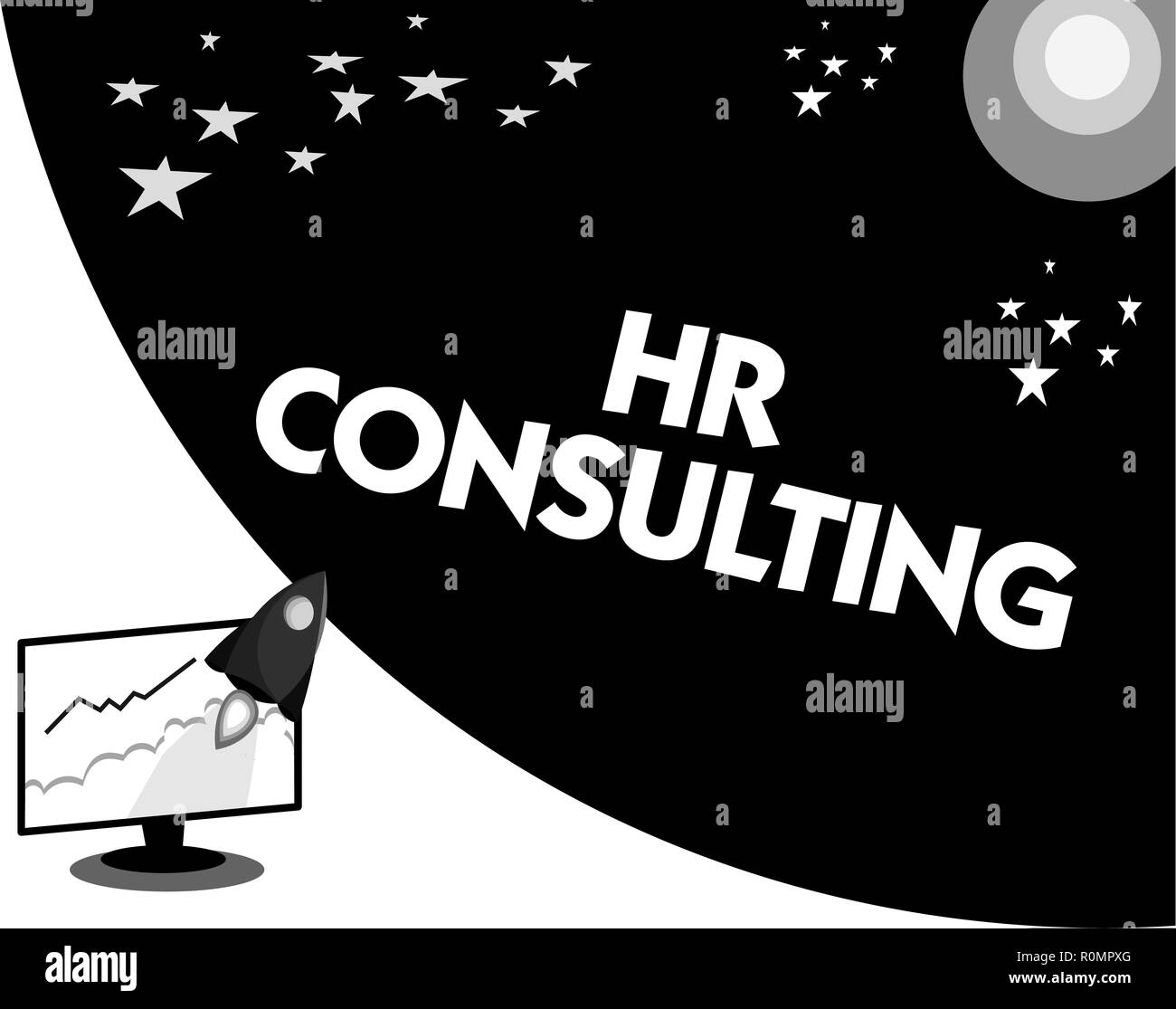 Wort schreiben Text HR Consulting. Business Konzept für fachliche Beratung und Dienstleistungen, die von einem Dritten zur Verfügung gestellt. Stockfoto