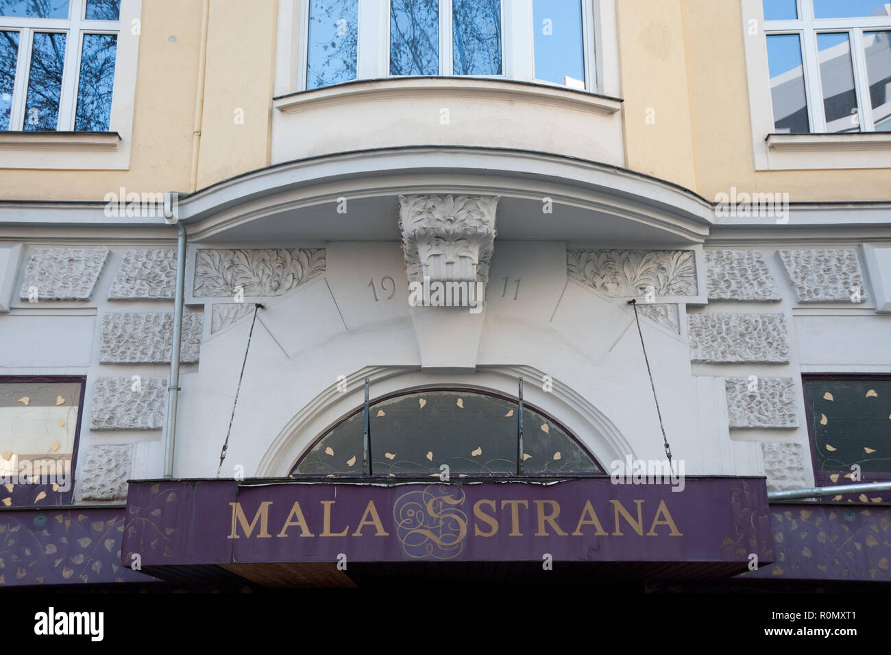 Wien, ehemaliges Mittersteigtheater Mala Strana am Mittersteig - Wien, ehemaliges Theater Mala Strana Stockfoto