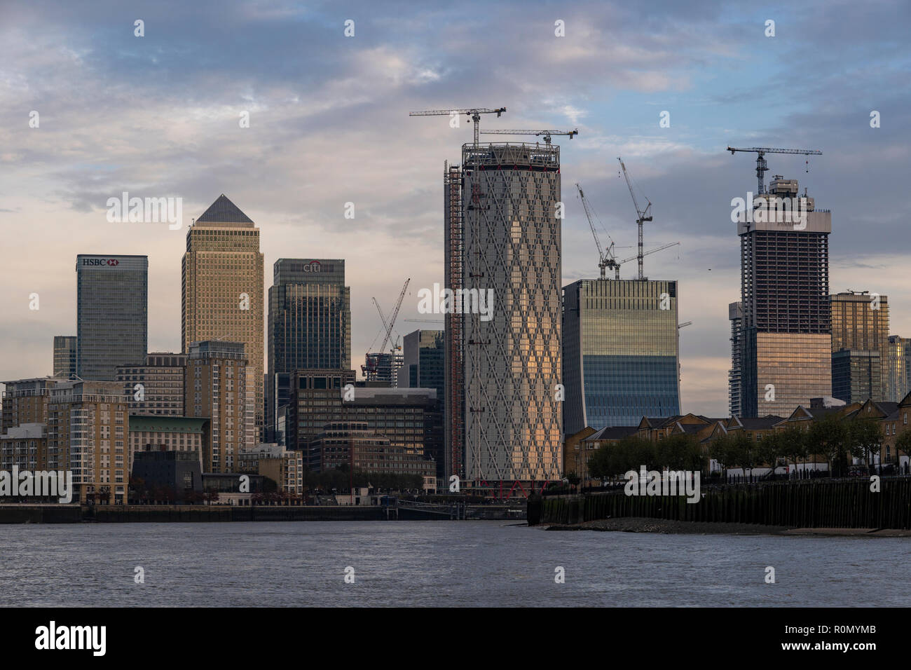 Blick auf Skyline von London Stockfoto