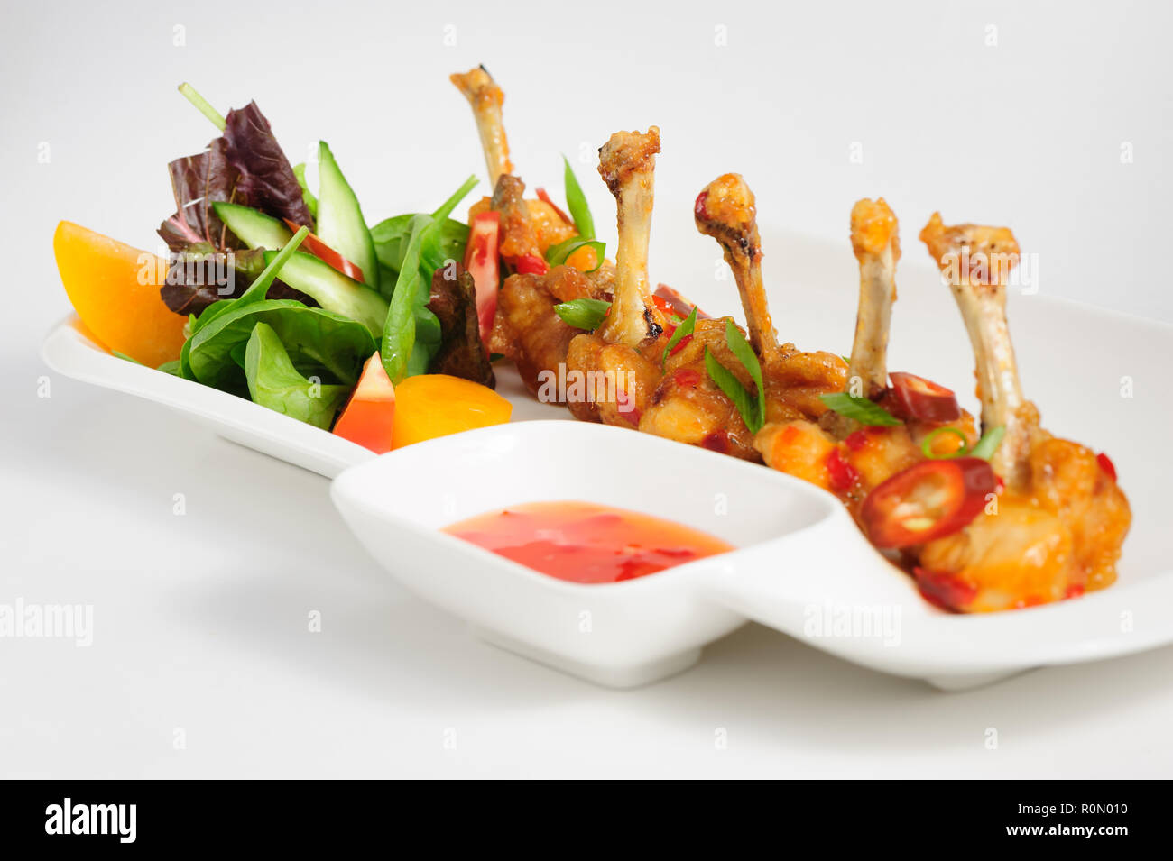 Gebratener chili Chicken Wings Stockfoto