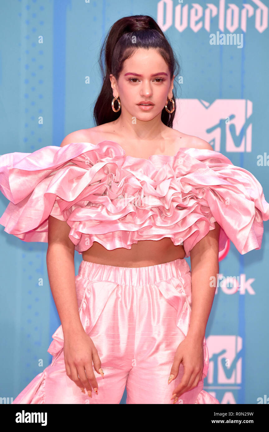 Rosalia Teilnahme an der MTV European Music Awards 2018 an der Bizkaia Arena am November 4, 2018 in Bilbao, Spanien. Stockfoto