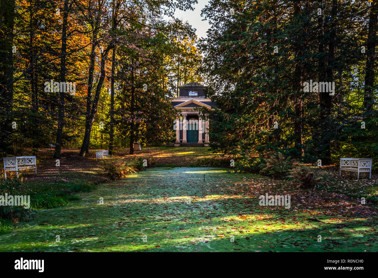 Grünfelder Park, Waldenburg (Sachsen), Badehaus Stockfoto