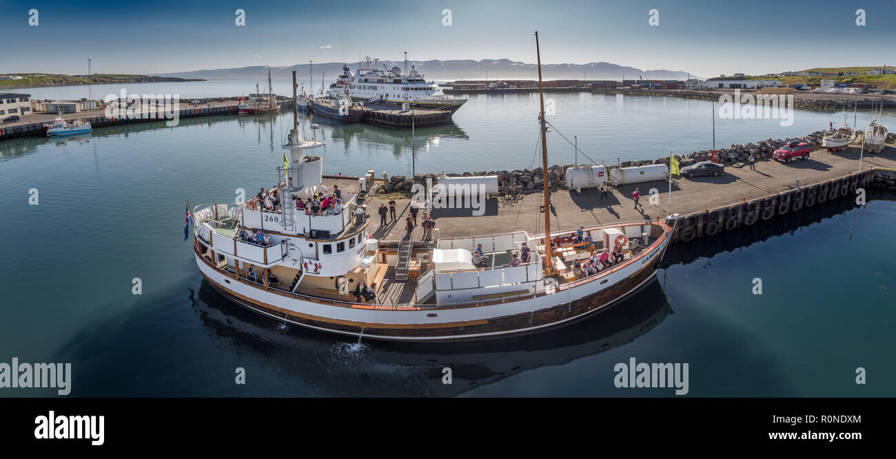 Hafen, Husavik, Northern, Island Stockfoto