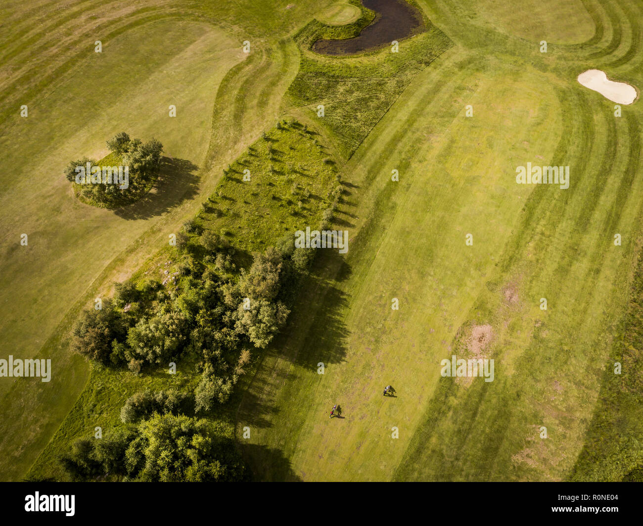 Akureyri Golfplatz, Akureyri, Eyjafjordur, Northern Island Stockfoto