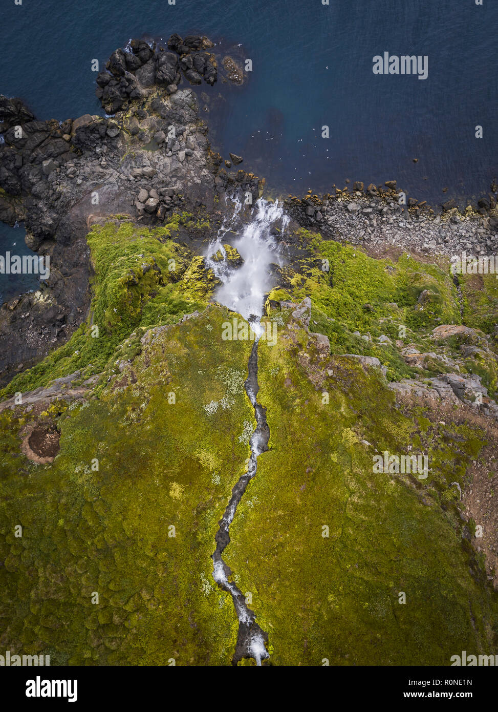 Migandisfoss Wasserfälle, Eyjafjordur, Northern Island Stockfoto