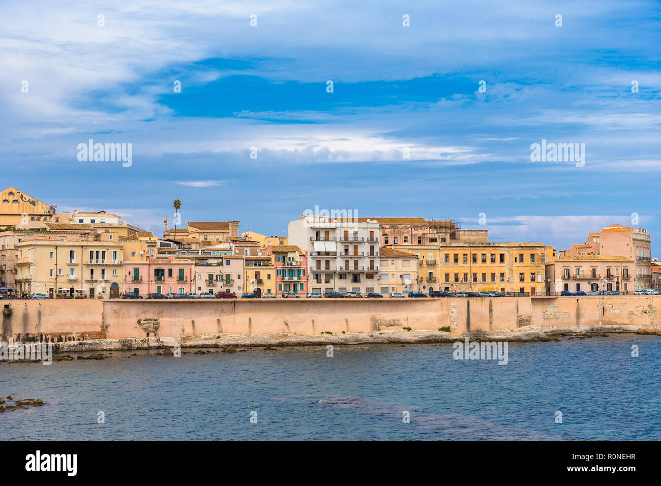 Ortigia. Kleine Insel, die das historische Zentrum der Stadt Syrakus ...