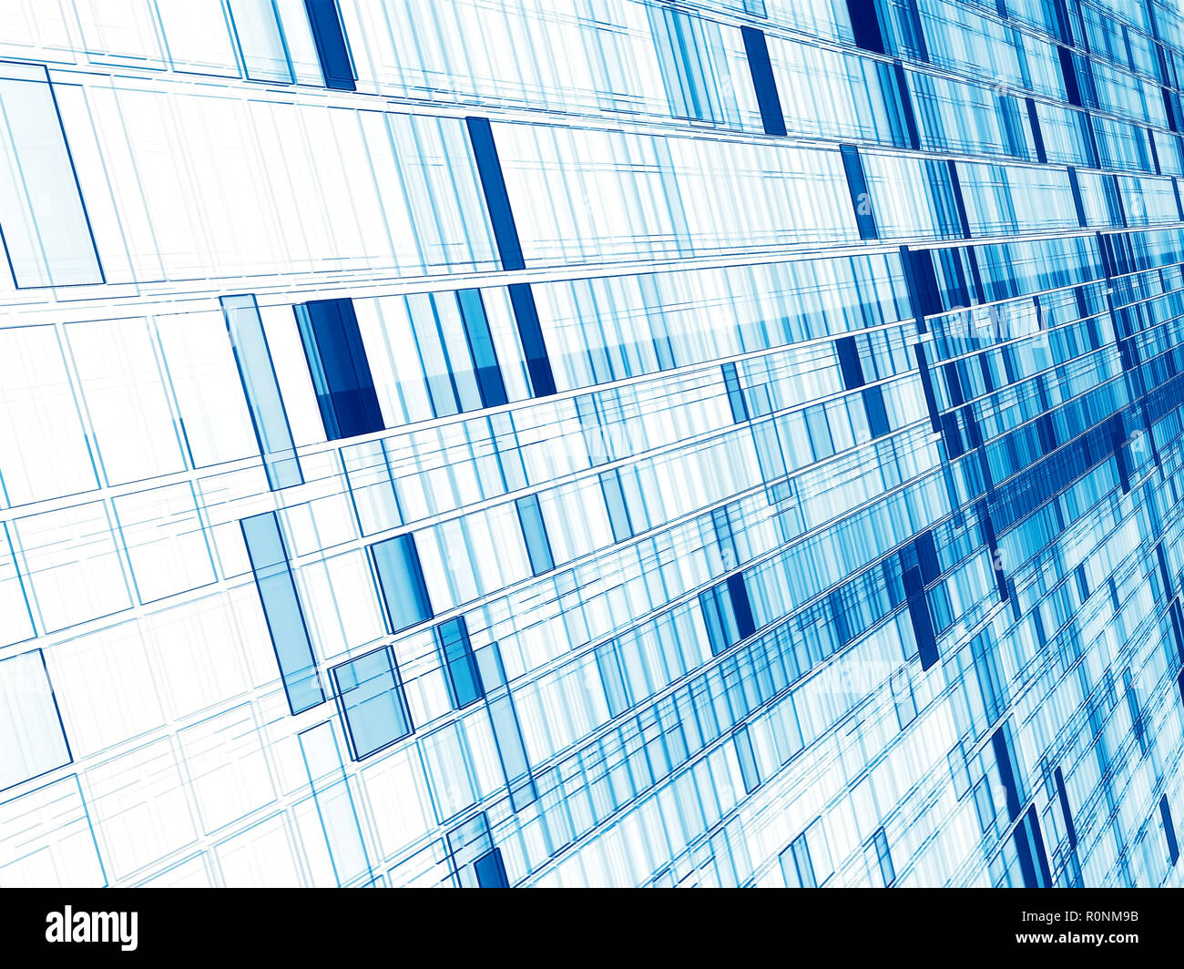 Weiß und blau hintergrund-diagonale Wand - abstrakt Digital ge Stockfoto