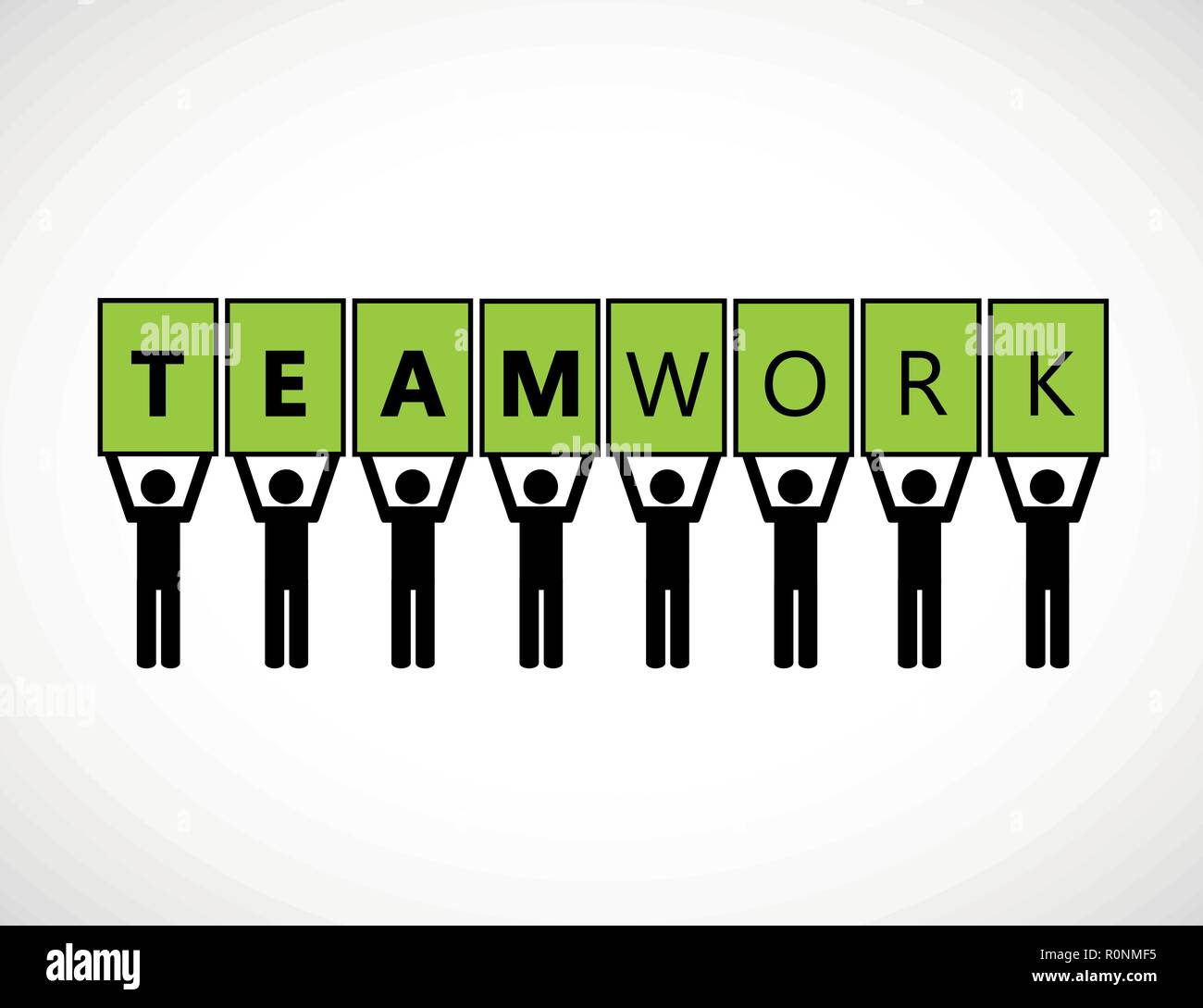 Business Teamarbeit Konzept Piktogramm grün Vektor-illustration EPS 10. Stock Vektor