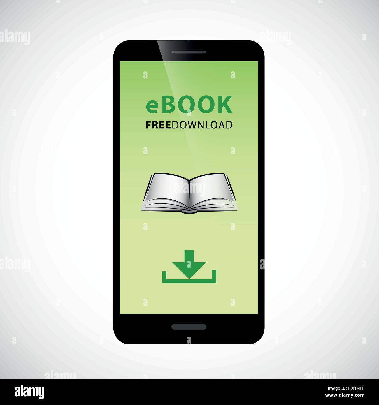 E-book free download Smartphone mit Green Screen Vektor-illustration EPS 10. Stock Vektor