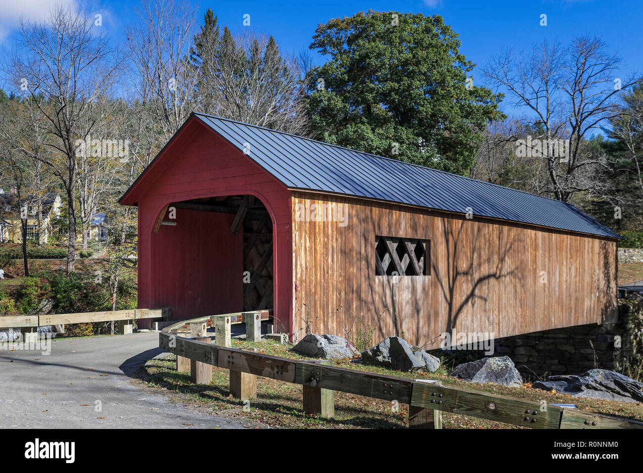 Green River Brücke, Guilford, Vermont, USA. Stockfoto