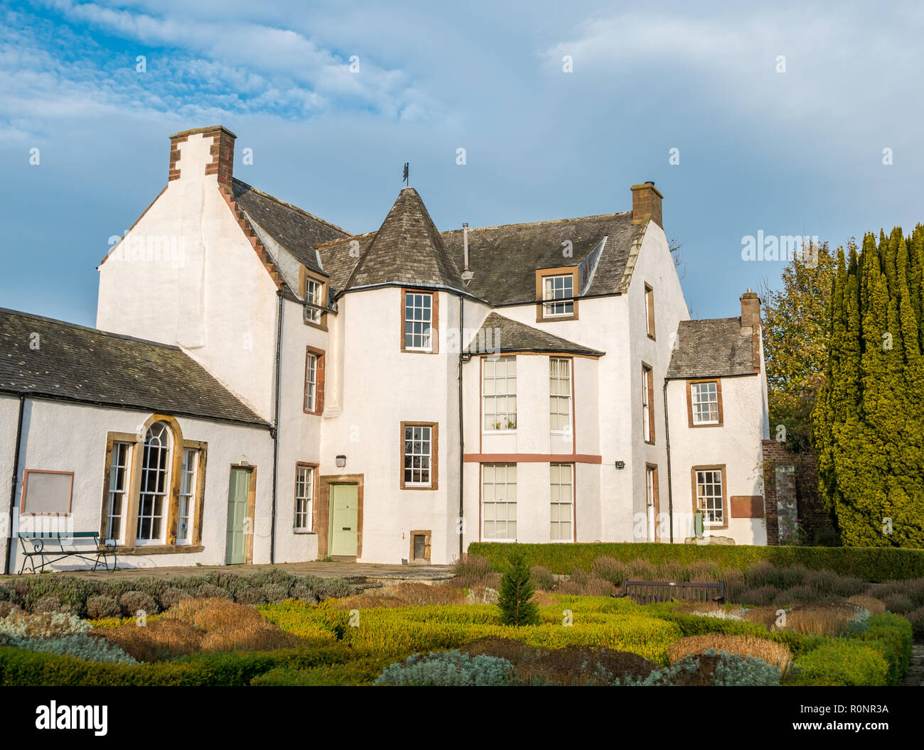 17. jahrhundert Haddington Haus und Sunken Garden, St. Mary's Pleasance, Sidegate, East Lothian, Schottland, Großbritannien Stockfoto
