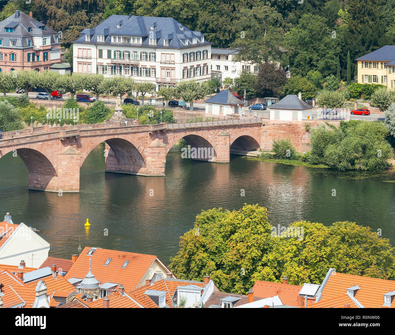 Alte Brücke über den Neckar, Heidelberg, Deutschland Stockfoto