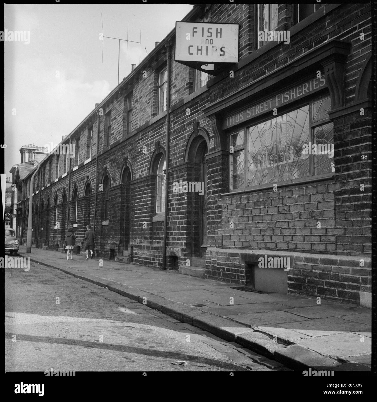 Titus Street, Saltaire, Shipley, Bradford, West Yorkshire, c 1966 - c 1974. Schöpfer: Eileen Deste. Stockfoto