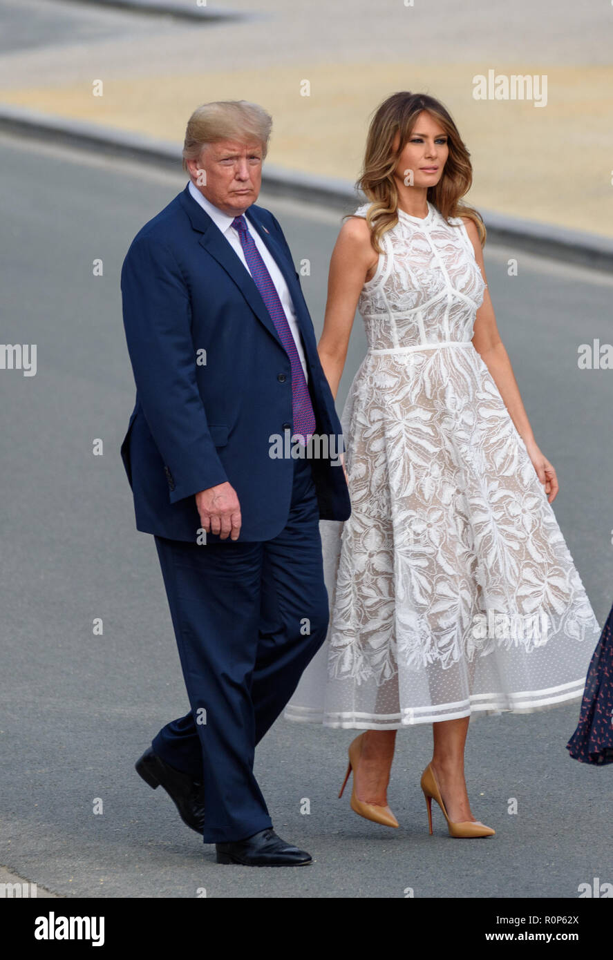 11.07.2018. Brüssel, Belgien. Donald Trump, Präsident der Vereinigten Staaten und Melania Trump, 1. Dame der Vereinigten Staaten von Amerika. NATO-Gipfel 2018. Stockfoto