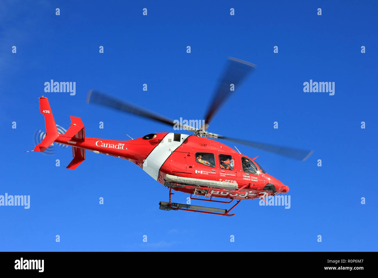 Kanadische Küstenwache, Bell 429 Hubschrauber zum CCGS Amundsen zugeordnet Stockfoto