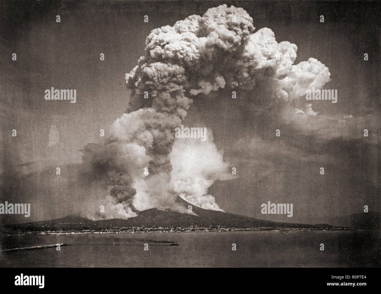 Der Ausbruch des Vesuv, Italien, im April 1872. Nach einer Fotografie von deutschen Fotografen Giorgio Sommer, 1834-1914. Stockfoto