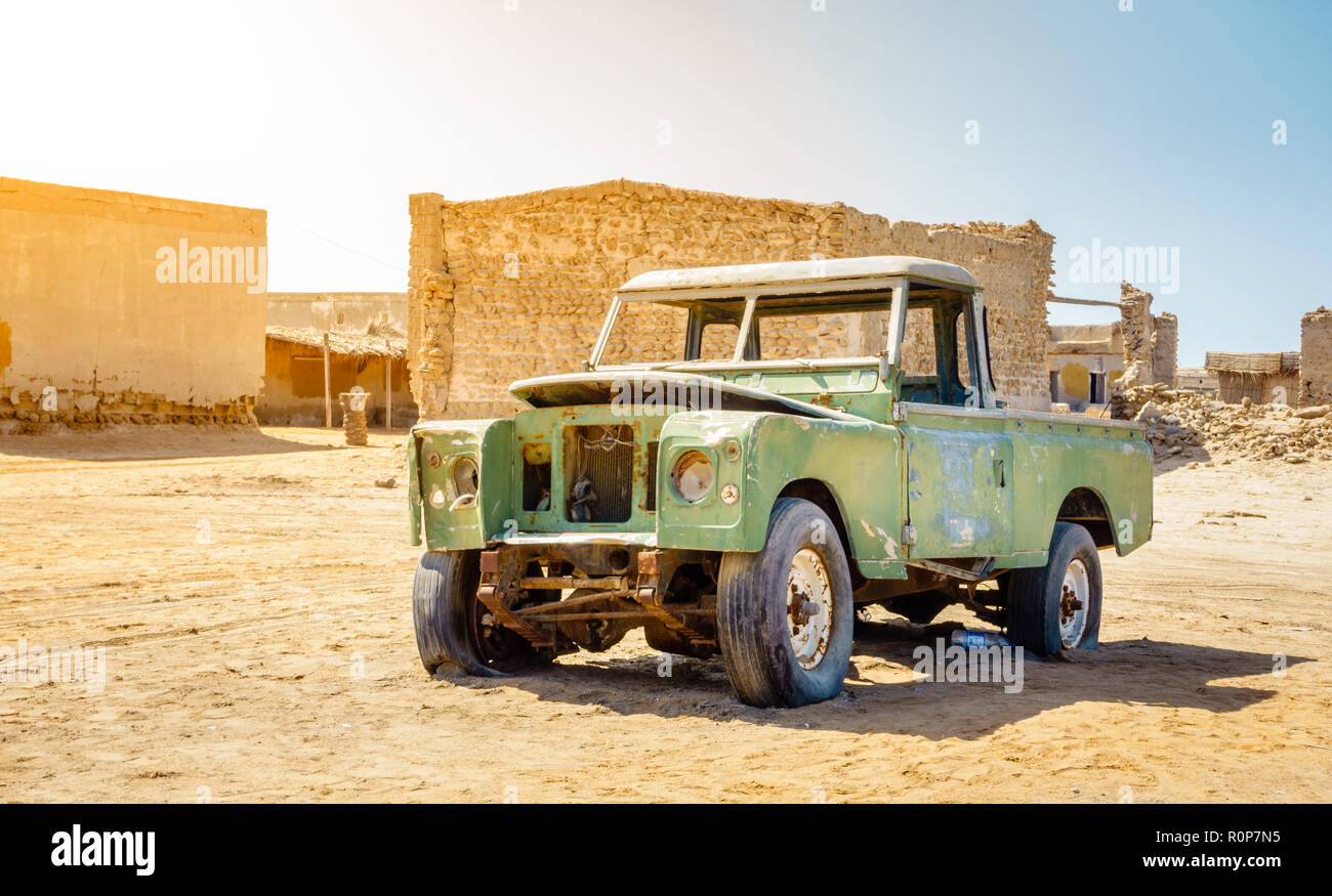 Geisterstadt Al Jazirat Al Hamra in Ras Al Khaimah, VAE Stockfoto