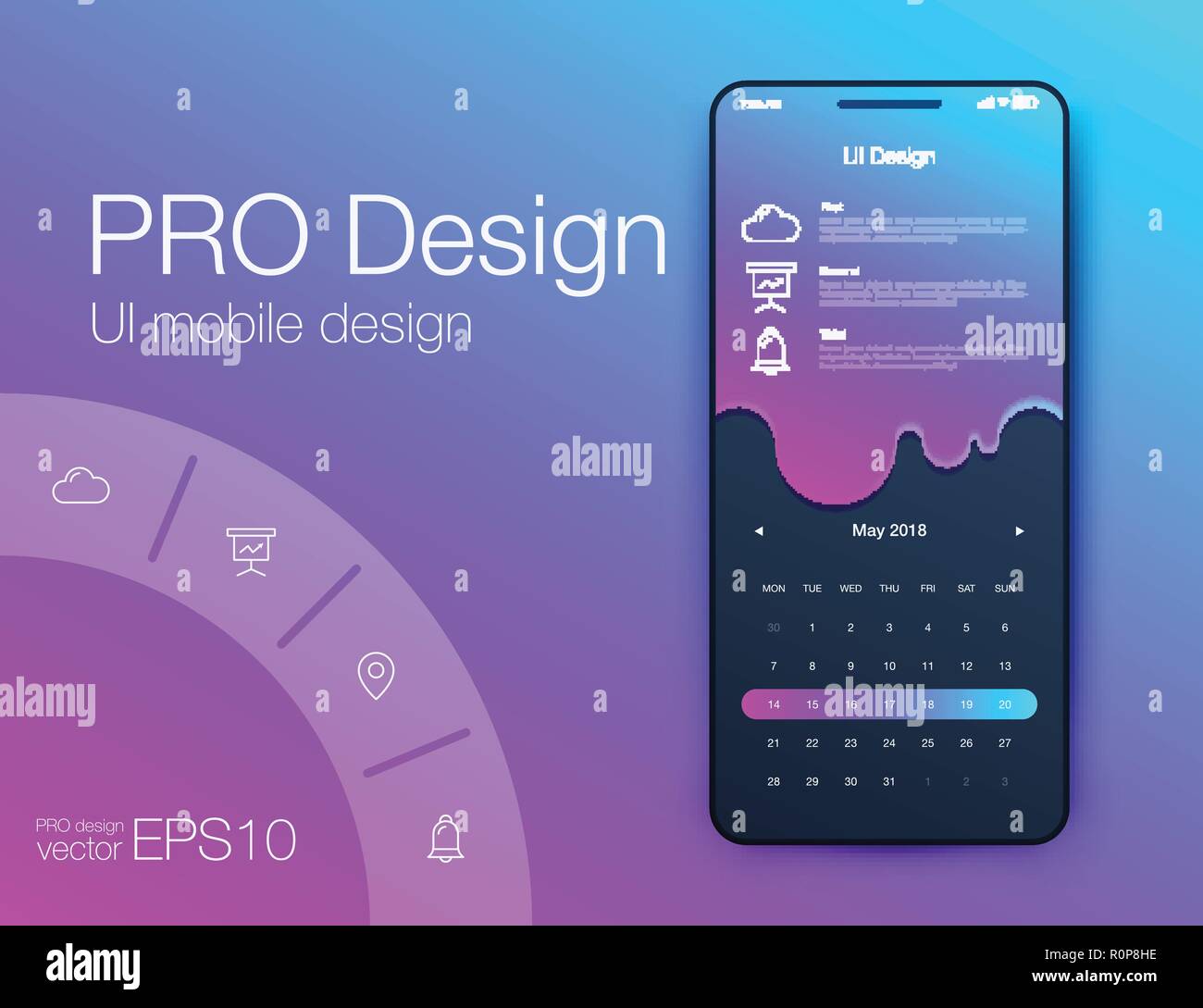 Web Application Data Infografik UI UX. Vektor Stock Vektor
