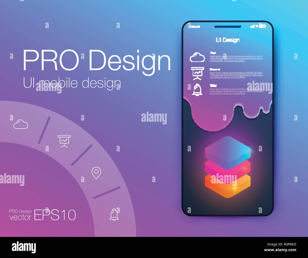 Web Application Data Infografik UI UX. Vektor Stock Vektor