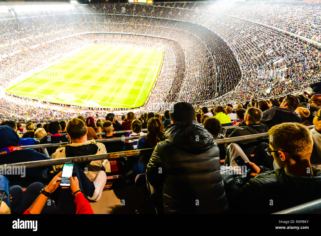 Barcelona/Spanien - 6/11/18 - Die Nou Camp, der Heimat des F.C. Barcelona Stockfoto