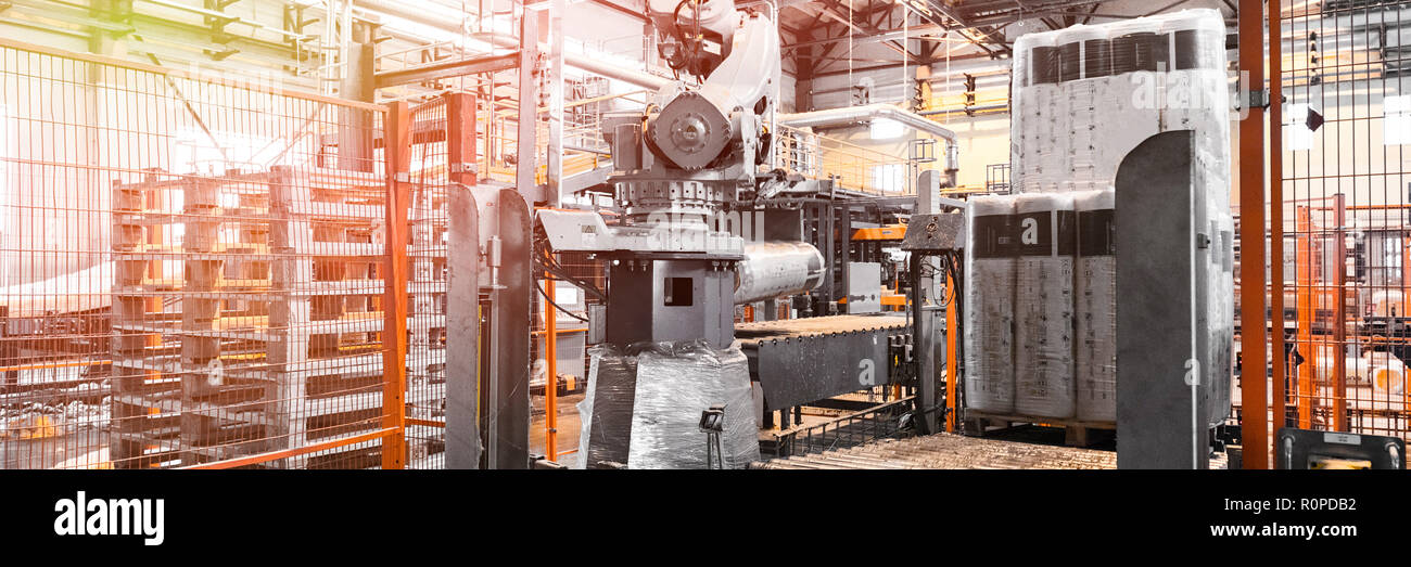 Fiberglas Produktion Industrie Anlagen bei der Herstellung Hintergrund Stockfoto