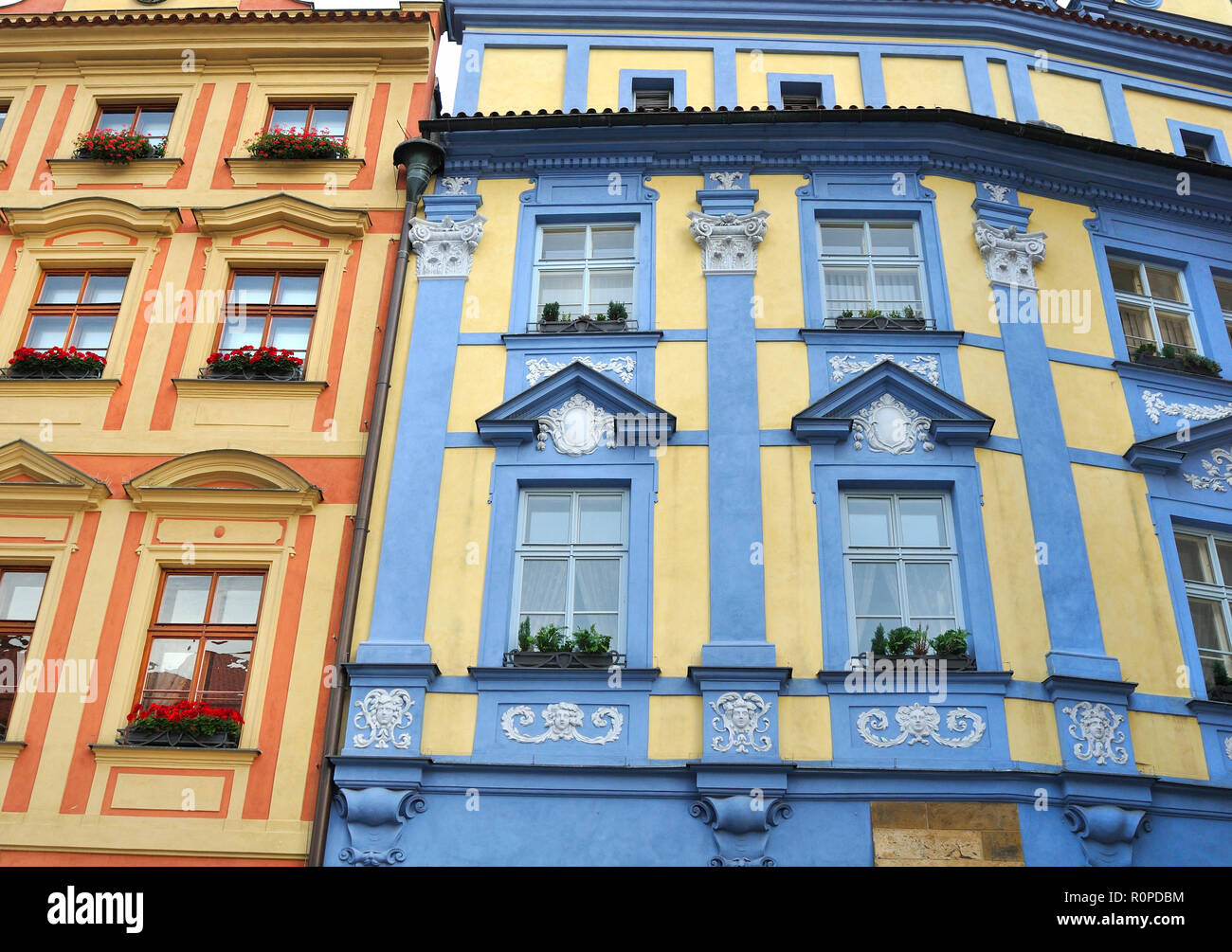 Das helle Gebäude in der Altstadt, Prag, Tschechische Republik Stockfoto