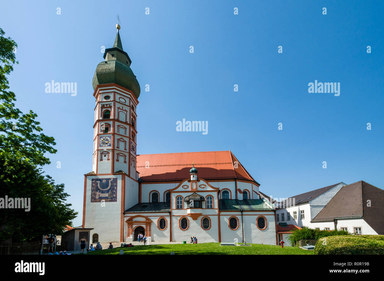 Kloster Andechs, ein Benedikt Kloster mit einer berühmten Bierbrauerei Stockfoto