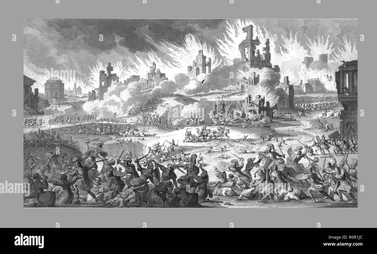 Die Zerstörung Jerusalems und des Tempels, (1818). Schöpfer: Unbekannt. Stockfoto